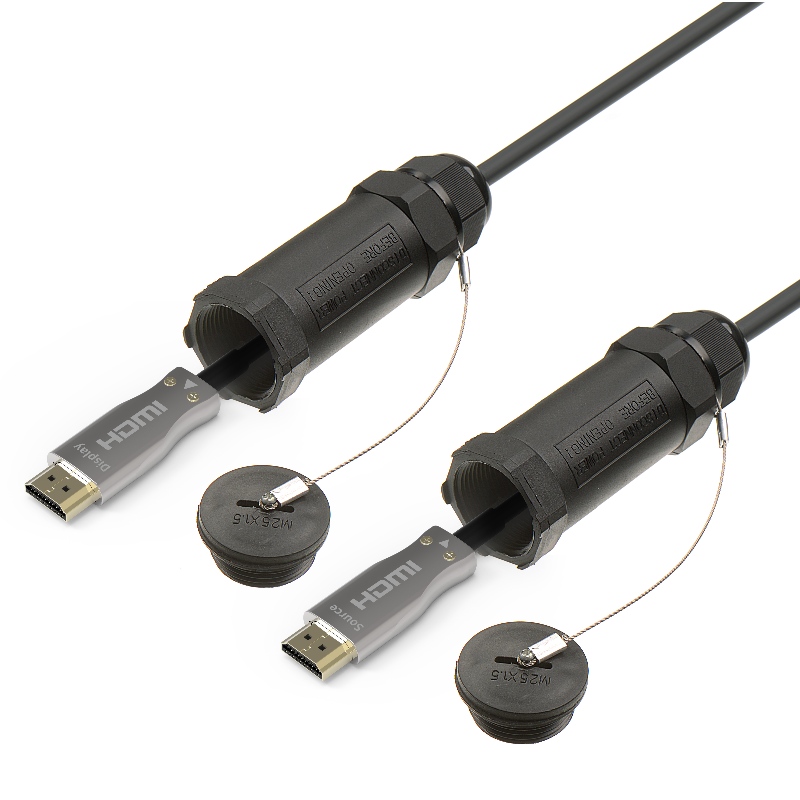 Armiertes HDMI-aktives optisches Kabel mit4K@60hz18G 3D geeignet für das Gewinderohr